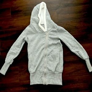 Side zip hoodie sweatshirt